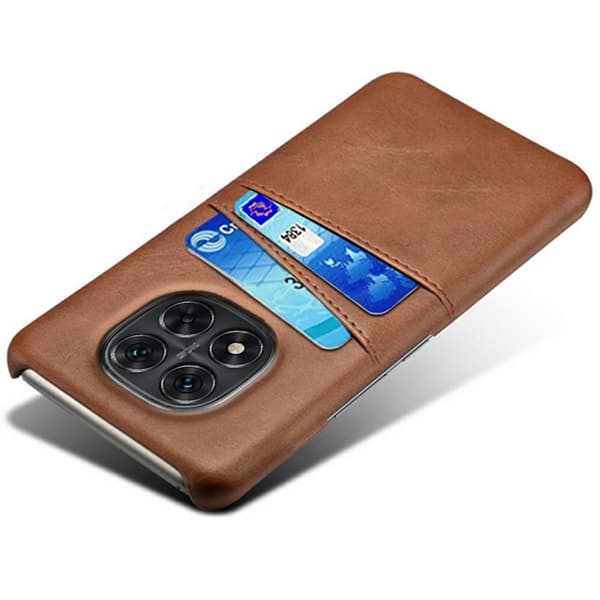 SKALO Xiaomi Redmi Note 14 Pro 5G PU-Læder Kortholder Cover - Brun