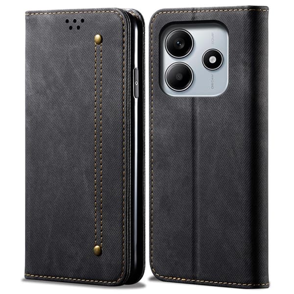 SKALO Xiaomi Redmi Note 14 5G Jeans Plånboksfodral - Svart