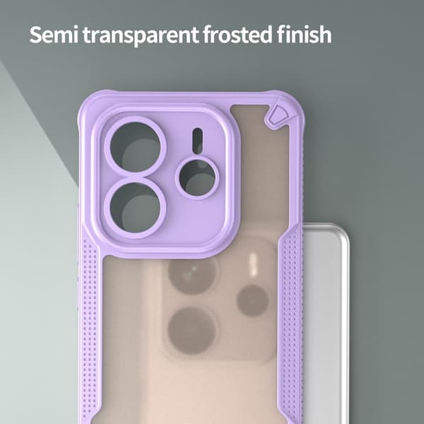 SKALO Xiaomi Redmi Note 14 5G Armor Hybrid Frosted Skal - Lila