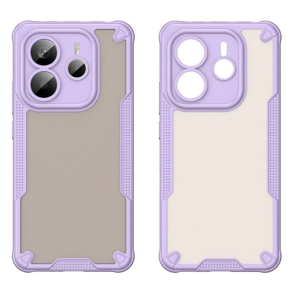 SKALO Xiaomi Redmi Note 14 5G Armor Hybrid Frosted Skal - Lila