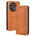 Miniatyrbild 1 av 7: SKALO OnePlus 13R Embossed Premium Plånboksfodral - Brun