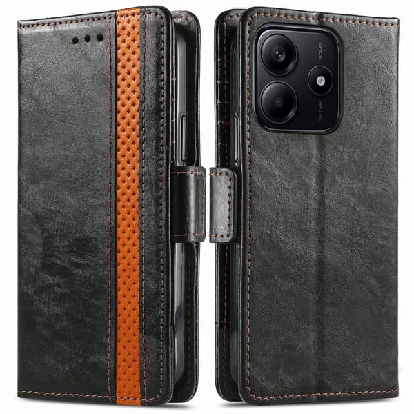 SKALO Xiaomi Redmi Note 14 5G CASENEO 002 Premium Plånboksfodral - Svart