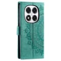 Pikkukuva 6 / 6: SKALO Xiaomi Redmi Note 14 Pro 5G Mandala Lompakkokotelo - Turkoosi