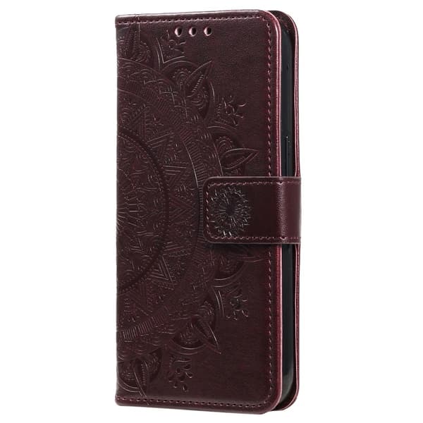 SKALO Xiaomi Redmi Note 14 Pro 5G Mandala Plånboksfodral - Brun