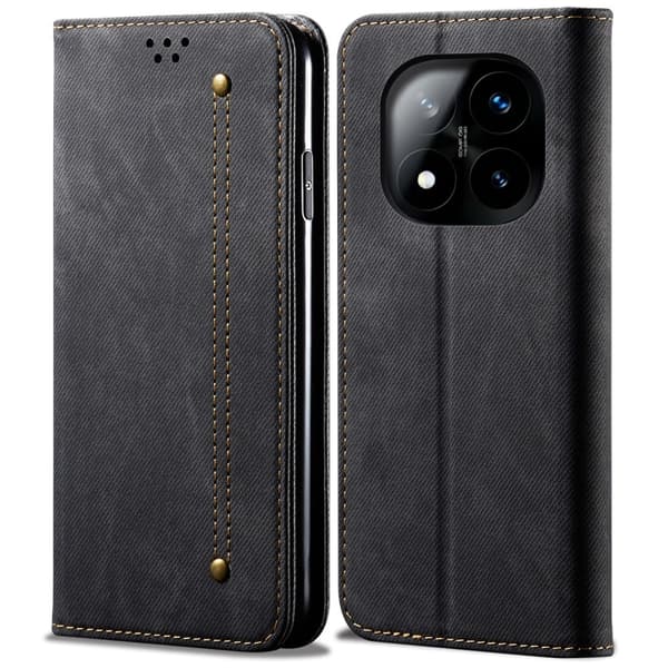SKALO Xiaomi Redmi Note 14 Pro 5G Jeans Flip Cover - Sort