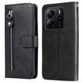 Pikkukuva 1 / 9: SKALO Xiaomi Redmi Note 14 4G Klassinen vetoketju Lompakkokotelo - Musta