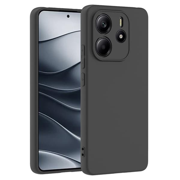 SKALO Xiaomi Redmi Note 14 4G Mattamusta Ultraohut TPU Suojakuori - Musta