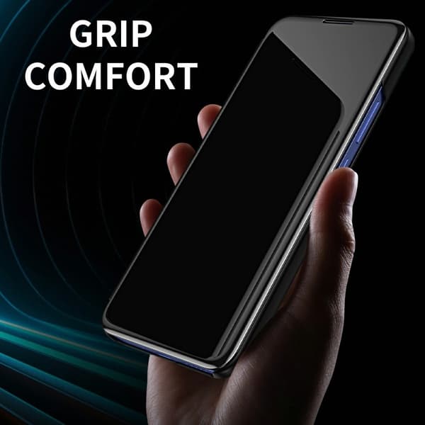 SKALO Xiaomi Redmi Note 14 Pro+ 5G Clear View Lompakkokotelo - Musta