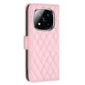 Pikkukuva 6 / 8: SKALO Xiaomi Redmi Note 14 Pro 5G BINFEN COLOR Tikattu kuori Lompakkokotelo - Pinkki