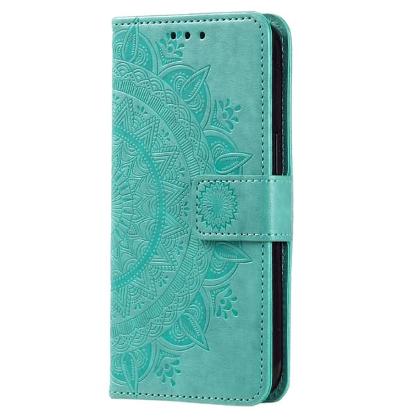 SKALO Xiaomi Redmi Note 14 4G Mandala Lompakkokotelo - Turkoosi