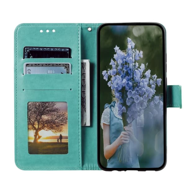 SKALO Xiaomi Redmi Note 14 4G Mandala Lompakkokotelo - Turkoosi
