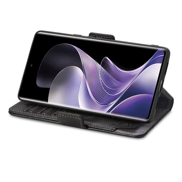 SKALO Xiaomi Redmi Note 14 Pro+ 5G CASENEO 002 Premium Lompakkokotelo - Musta