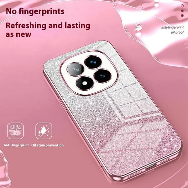 SKALO Xiaomi Redmi Note 14 Pro+ 5G Electroplating Glitter Cover - Guld