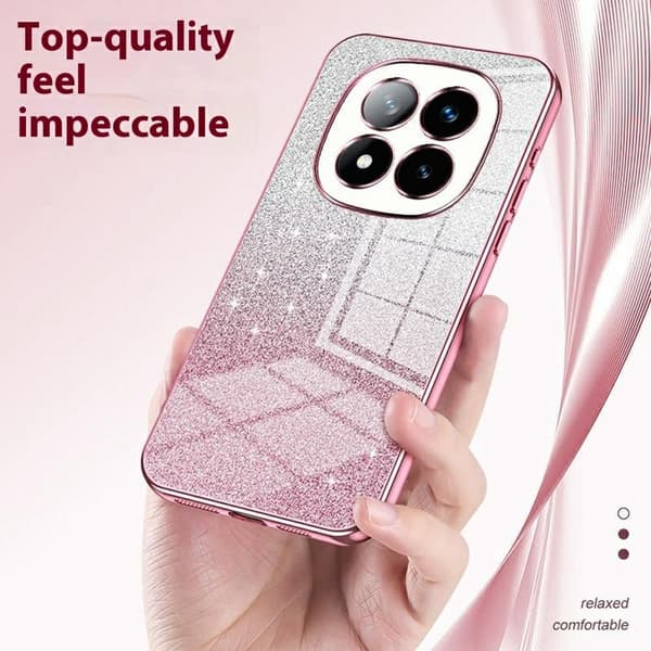 SKALO Xiaomi Redmi Note 14 Pro+ 5G Electroplating Glitter Cover - Guld