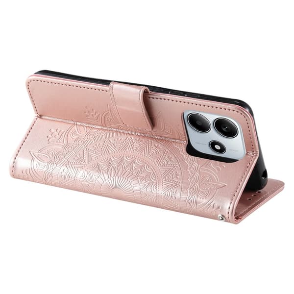 SKALO Xiaomi Redmi Note 14 4G Mandala Plånboksfodral - Roséguld