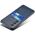 Pikkukuva 4 / 4: SKALO Samsung S25 PU-Nahkainen Kortholderi Suojakuori - Sininen