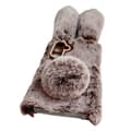 Pikkukuva 2 / 8: SKALO Samsung S25 3D Fluffy Bunny Suojakuori - Valkoinen