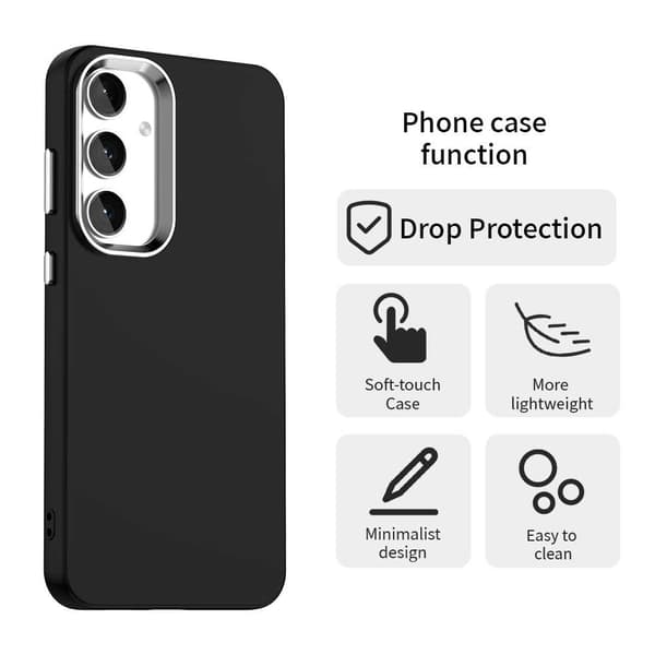 SKALO Samsung S25 Color TPU Metall Skal - Svart