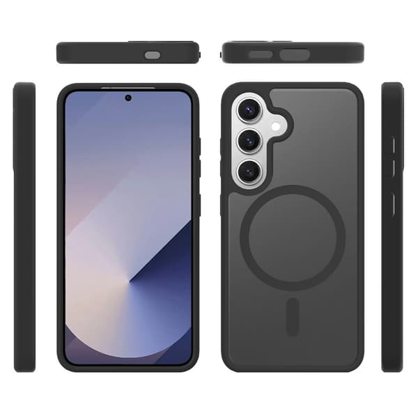 SKALO Samsung S25 Skin-touch Hybrid Suojakuori - Sininen