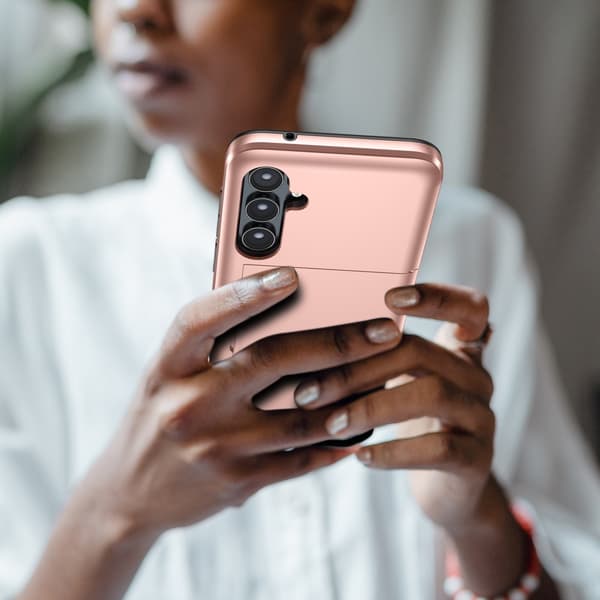 SKALO Samsung S25 Armor Kortholder Cover - Guld