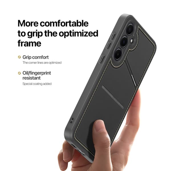 DUX DUCIS Samsung S25 Rafi II Series Cover med Kortholder - Sort