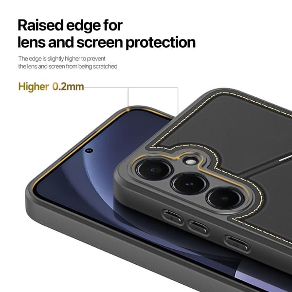 DUX DUCIS Samsung S25 Rafi II Series Cover med Kortholder - Sort