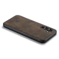 Pikkukuva 5 / 5: DG MING Samsung S25 Premium PU-nahka Hybrid Suojakuori - Tummanruskea