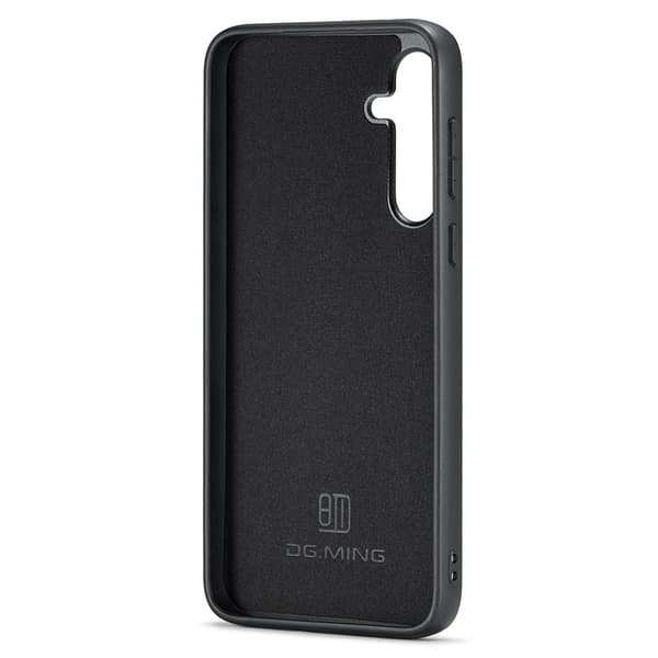 DG MING Samsung S25 Premium PU-nahka Hybrid Suojakuori - Tummanruskea
