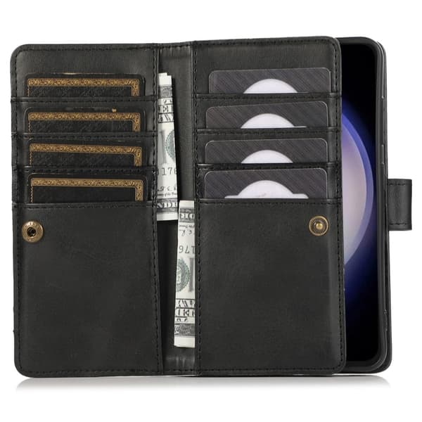 SKALO Samsung S25 Big Wallet Flip Cover - Sort