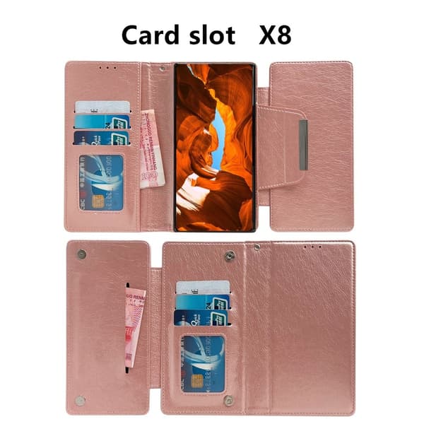 SKALO Samsung S25 2-in-1 Magneettinen Irrotettava Lompakkokotelo - Ruusukulta