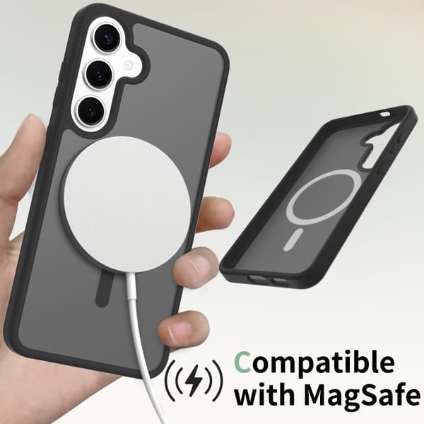 SKALO Samsung S25+ Skin-touch Hybrid Cover - Sort
