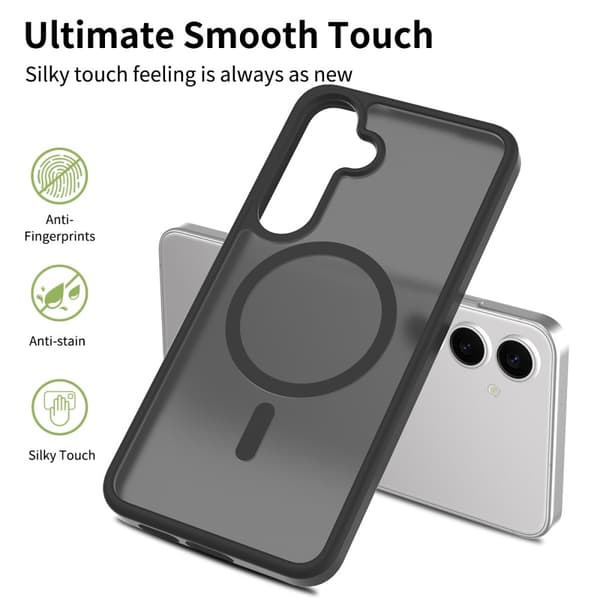 SKALO Samsung S25+ Skin-touch Hybrid Cover - Sort