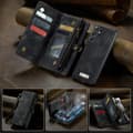 Pikkukuva 9 / 11: CaseMe Samsung S25 008 BIg Wallet 2in1 Magnet Lompakkokotelo - Musta