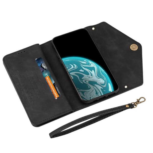 SKALO Samsung S25 N.BEKUS Envelope Clutch 8-Rum Flip Cover - Sort