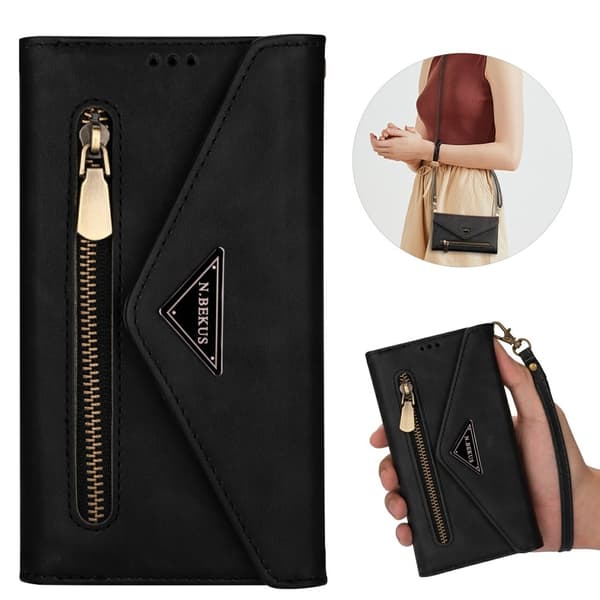 SKALO Samsung S25 N.BEKUS Envelope Clutch 8-Rum Flip Cover - Sort