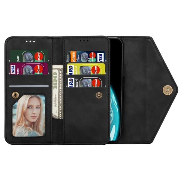 SKALO Samsung S25 N.BEKUS Envelope Clutch 8-Rum Flip Cover - Sort