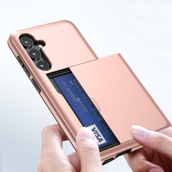 SKALO Samsung S25+ Armor Korttikotelo Suojakuori - Ruusukulta