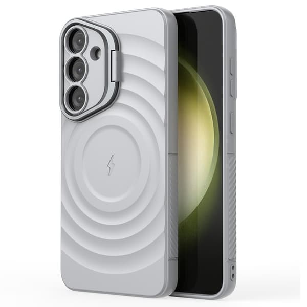 SKALO Samsung S25+ Ripple Texture Suojakuori - Harmaa