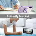Pikkukuva 5 / 5: SKALO Samsung S25+ KADEM Dragonfly Glitter Suojakuori - Pinkki