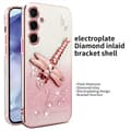 Pikkukuva 2 / 5: SKALO Samsung S25+ KADEM Dragonfly Glitter Suojakuori - Pinkki