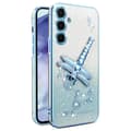 Pikkukuva 1 / 5: SKALO Samsung S25+ KADEM Dragonfly Glitter Suojakuori - Sininen