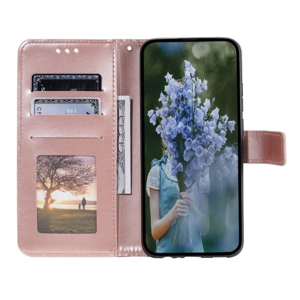 SKALO Samsung S25+ Mandala Flip Cover - Rosa guld