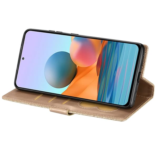 SKALO Samsung S25+ Glitter Vetoketju Lompakkokotelo - Kulta