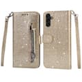 Pikkukuva 1 / 6: SKALO Samsung S25+ Glitter Vetoketju Lompakkokotelo - Kulta