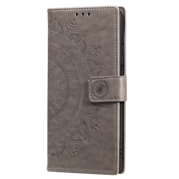 SKALO Samsung S25+ Mandala Flip Cover - Grå