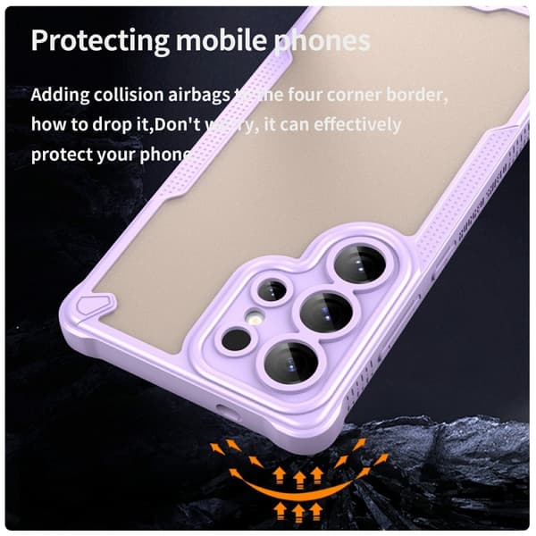 SKALO Samsung S25 Ultra Armor Hybrid Frosted Cover - Lilla