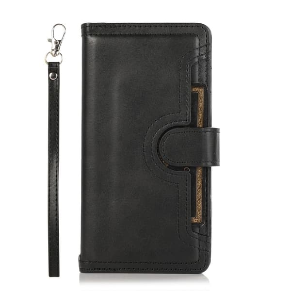 SKALO Samsung S25+ Big Wallet Lompakkokotelo - Musta