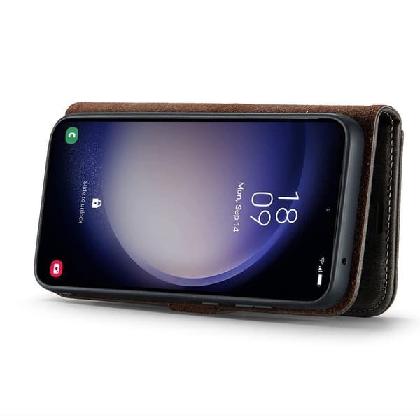 DG MING Samsung S25+ 2-i-1 Magnet Flip Cover - Grå
