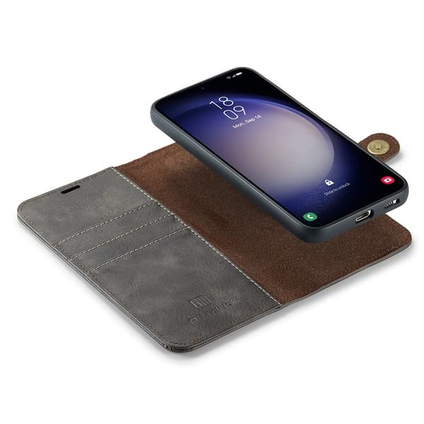 DG MING Samsung S25+ 2-i-1 Magnet Flip Cover - Grå