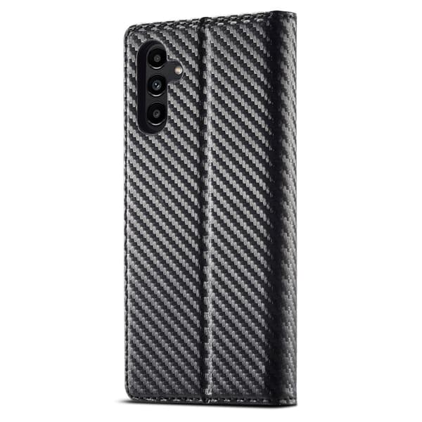 SKALO Samsung S25+ LC.IMEEKE Carbon Fiber Lompakkokotelo - Musta